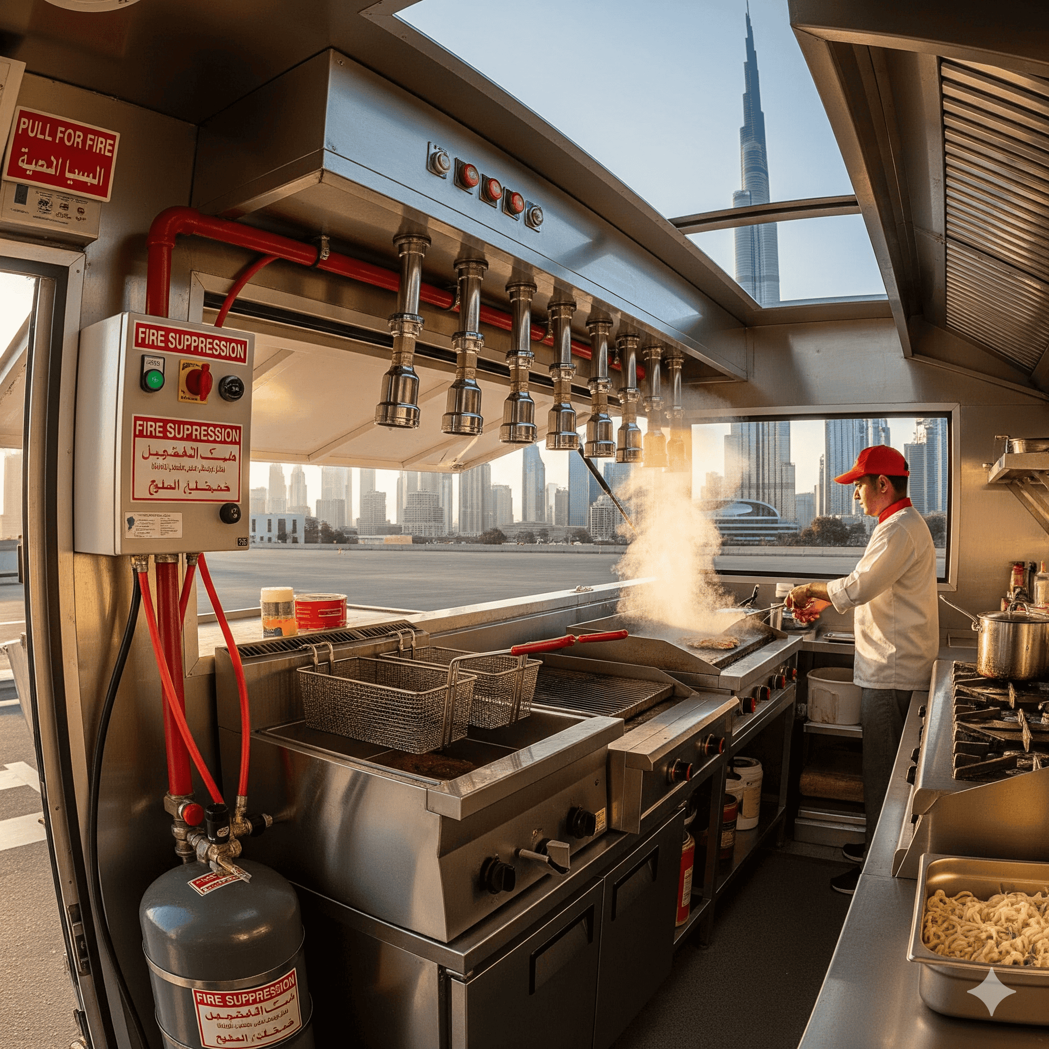 fire suppression system for food truck